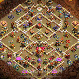 Rathaus Level 16 Krieg Base 2025, Anti 3 Sterne, Layout #2035