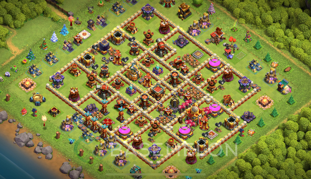 Town Hall Level 16 Trophy/Defense Base Design 2024, Anti Air, Hybrid, Layout #204