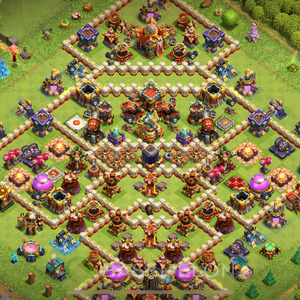 Rathaus Level 16 Farmen Base 2025, Anti 3 Sterne, Layout #2047