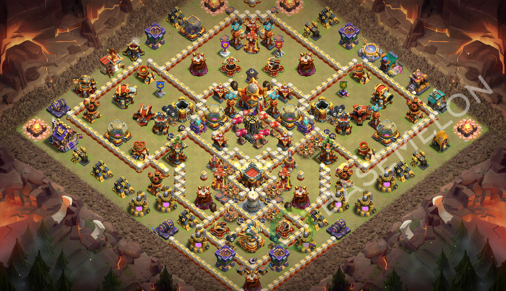 Hôtel de Ville Level 16 Guerre GDC Base  2026, Anti 3 Étoiles, Anti Tout, Village #2061