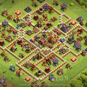 Aldea del Ayuntamiento Nivel 16 para Defensa, Anti 3 Estrellas, Híbrido Diseño 2025, #2109