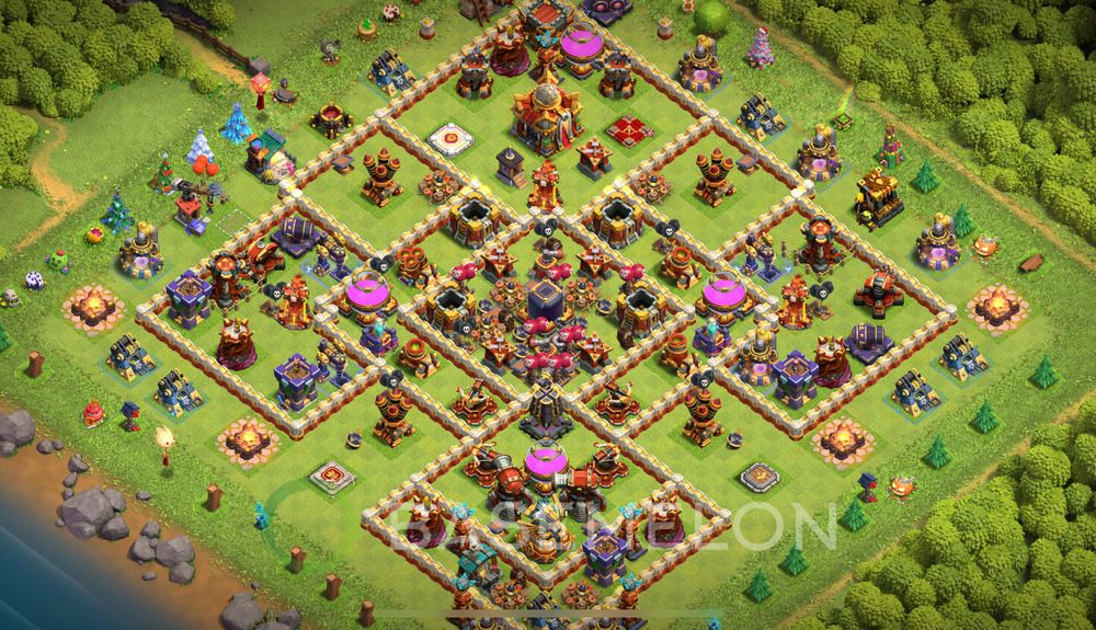 Town Hall Level 16 Farm Base Design 2025, Hybrid, Layout #2116