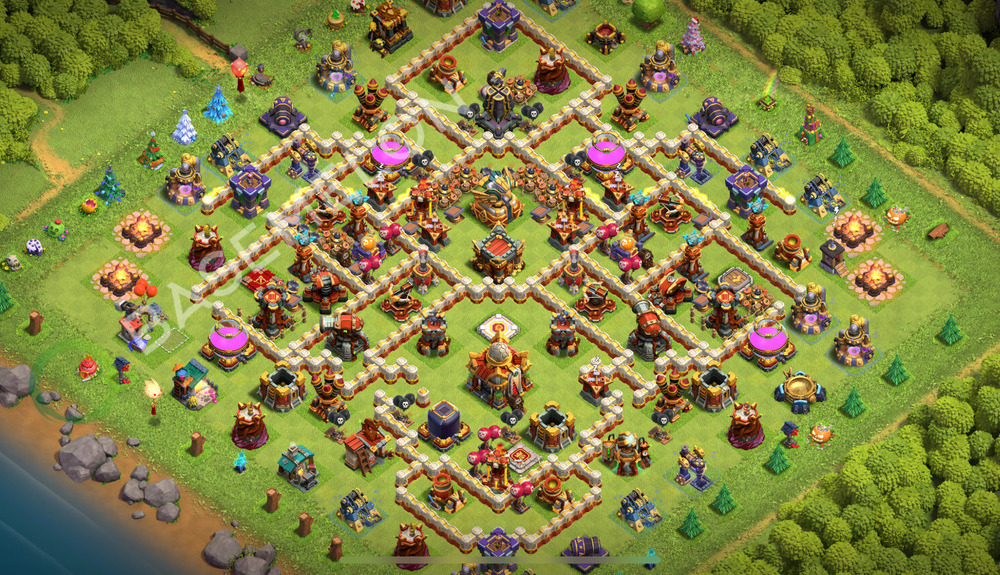 Town Hall Level 16 Trophy/Defense Base Design 2025, Layout #2157