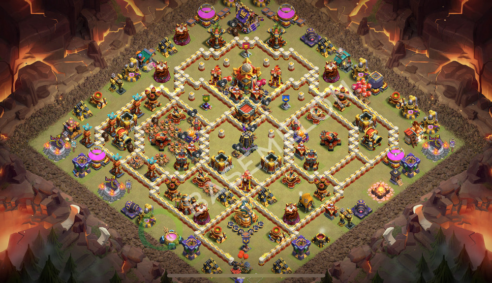 Town Hall Level 16 War Base Design 2025, Anti 2 Stars, Layout #2179
