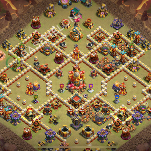 Town Hall Level 16 War Base Design 2025, Anti Everything, Layout #2241