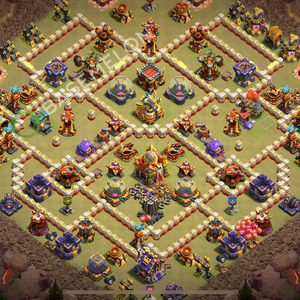 Rathaus Level 16 Krieg Base 2025, Anti 2 Sterne, Layout #2248