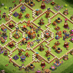 Rathaus Level 16 Verteidigung Base 2025, Anti Alles, Layout #2283