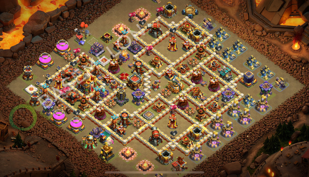 Rathaus Level 16 Krieg Base 2025, Anti 2 Sterne, Layout #2297