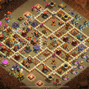 Rathaus Level 16 Krieg Base 2025, Anti 2 Sterne, Layout #2297