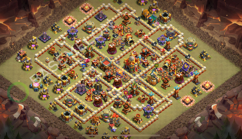 Town Hall Level 16 War Base Design 2025, Anti 2 Stars, Layout #2347