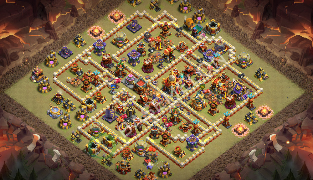 Hôtel de Ville Level 16 Guerre GDC Base  2026, Anti 2 Étoiles, Village #2347