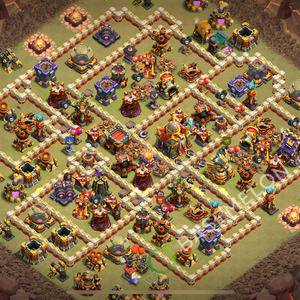 Town Hall Level 16 War Base Design 2025, Anti 2 Stars, Layout #2347