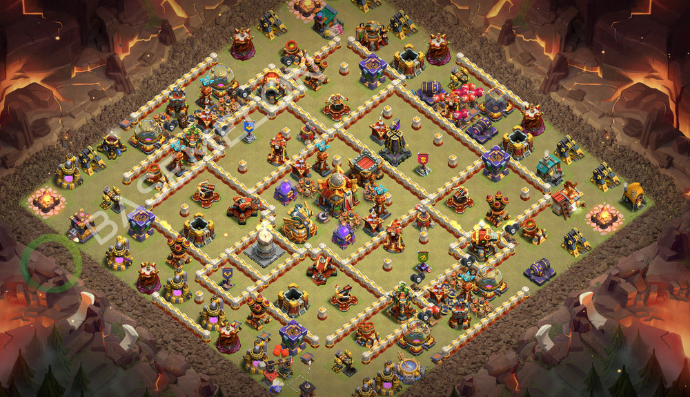 Rathaus Level 16 Krieg Base 2026, Anti 3 Sterne, Anti Alles, Layout #2389