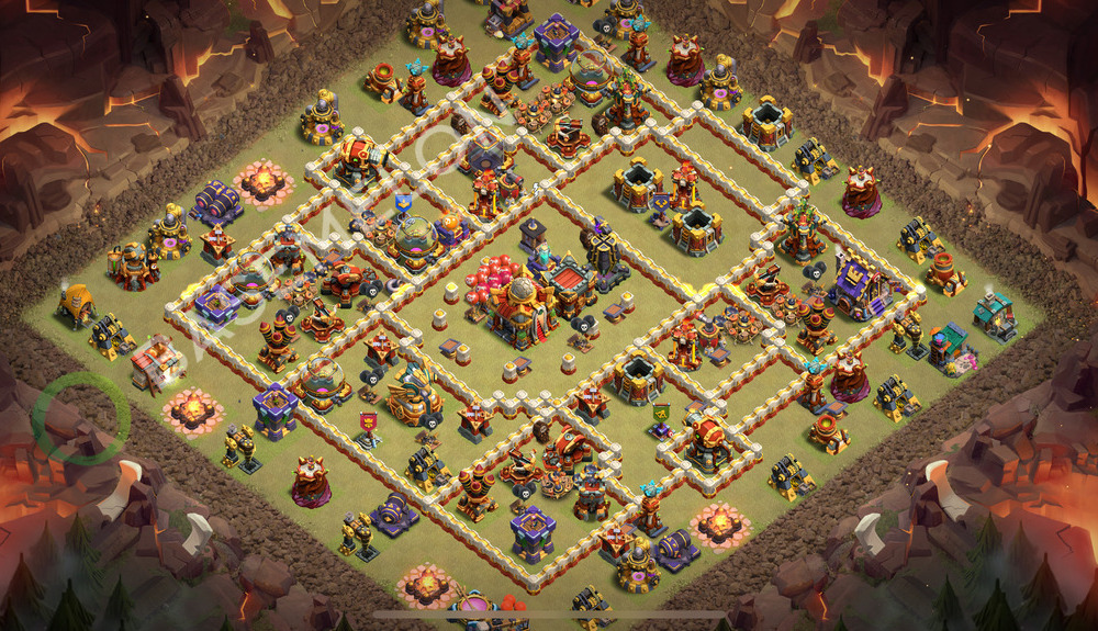 Town Hall Level 16 War Base Design 2026, Anti 2 Stars, Layout #2599