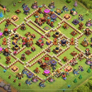Town Hall Level 16 Trophy/Defense Base Design 2026, Anti Everything, Hybrid, Layout #2733