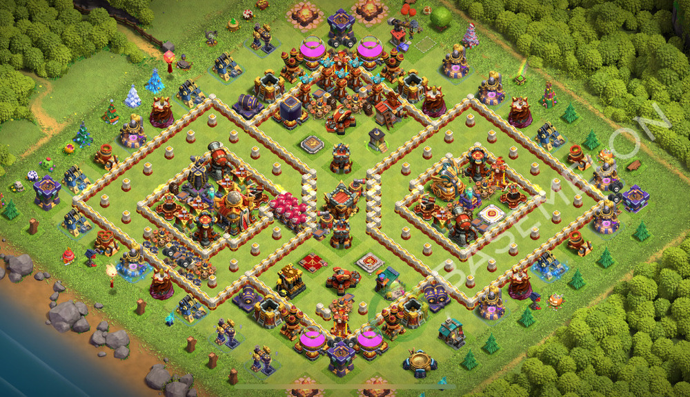 Town Hall Level 16 Trophy/Defense Base Design 2026, Anti 3 Stars, Anti Everything, Layout #2741