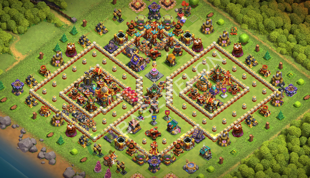 Aldea del Ayuntamiento Nivel 16 para Defensa, Anti 3 Estrellas, Anti Todo Diseño 2026, #2741