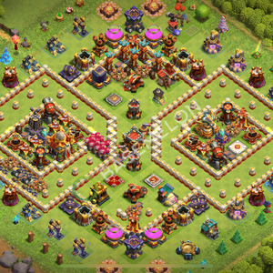 Town Hall Level 16 Trophy/Defense Base Design 2026, Anti 3 Stars, Anti Everything, Layout #2741