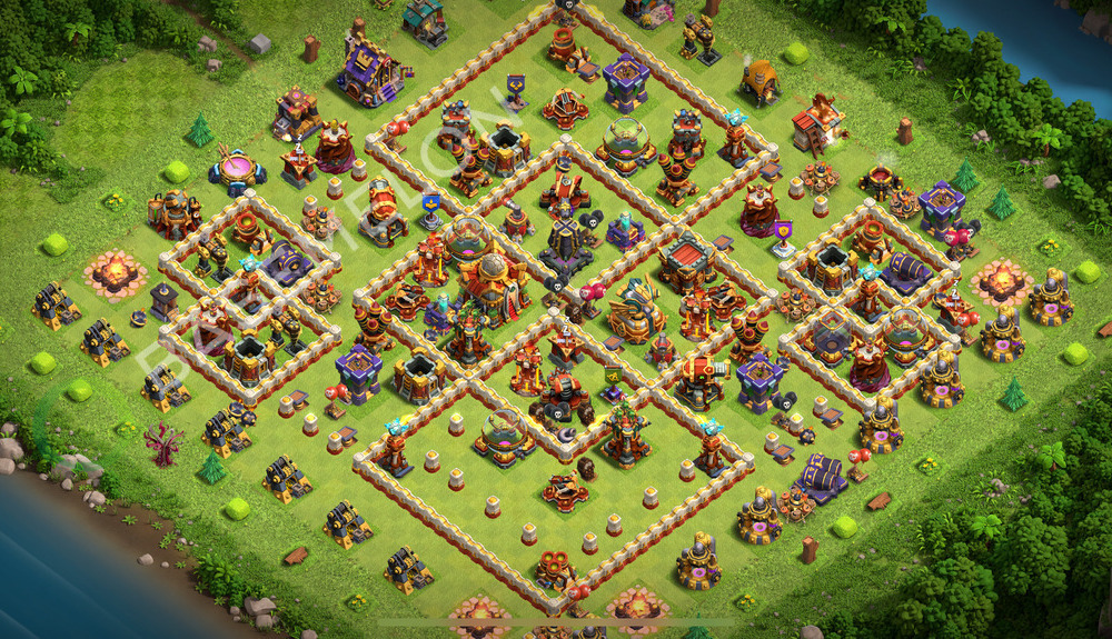 Aldea del Ayuntamiento Nivel 16 para Defensa, Anti Todo Diseño 2026, #2792