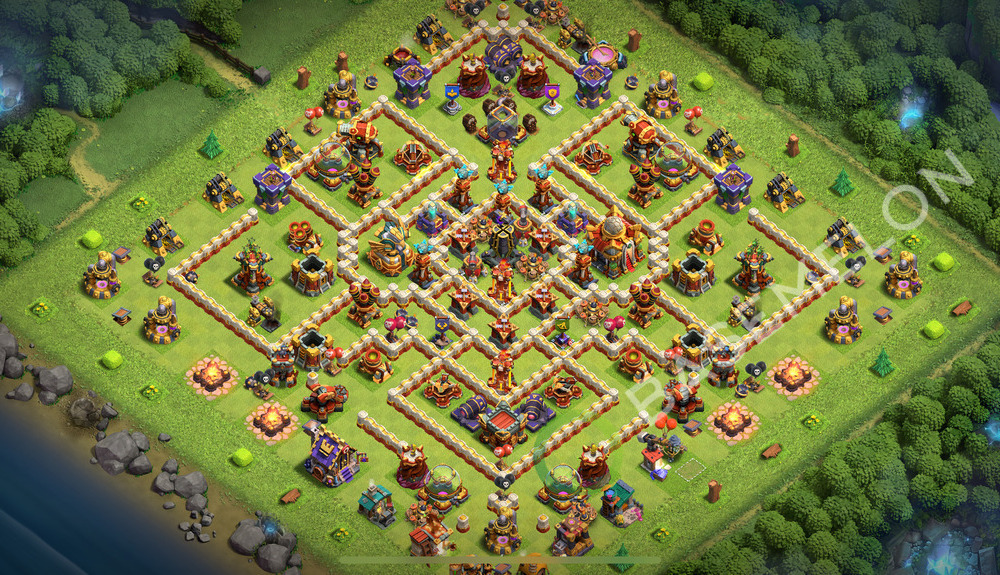 Town Hall Level 16 Trophy/Defense Base Design 2026, Anti Air, Layout #2826