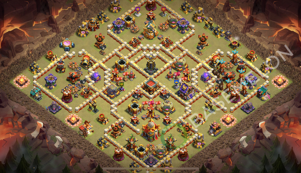 Town Hall Level 16 War Base Design 2026, Anti Everything, Layout #2906