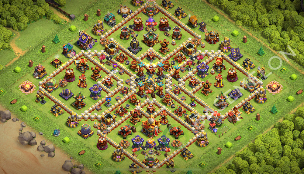 Town Hall Level 16 War Base Design 2026, Anti 3 Stars, Layout #2929