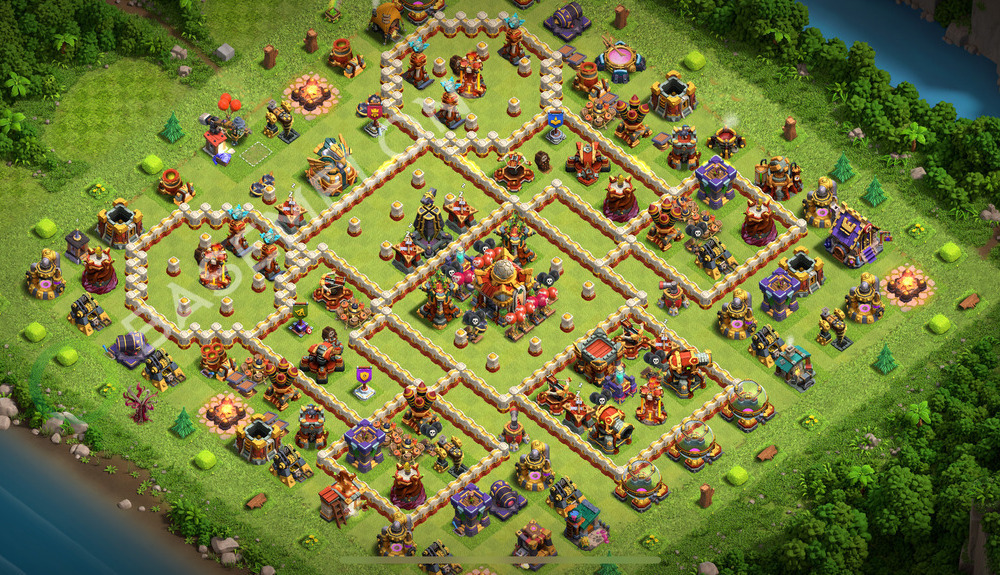 Town Hall Level 16 Trophy/Defense Base Design 2026, Legend League, Layout #2936