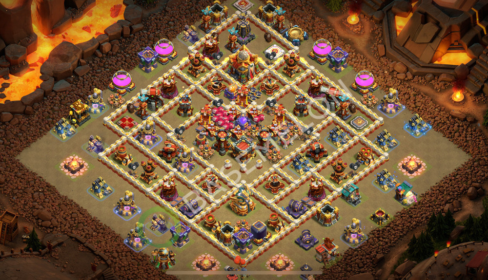 Town Hall Level 16 War Base Design 2026, Anti 3 Stars, Layout #2984