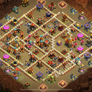 Town Hall Level 16 War Base Design 2026, Hybrid, Layout #3034