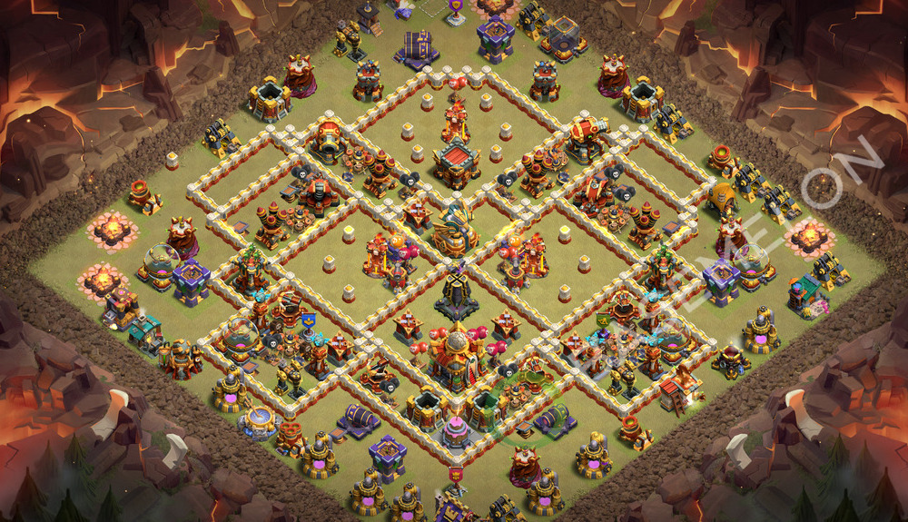 Rathaus Level 16 Krieg Base 2026, Anti Alles, Layout #3046