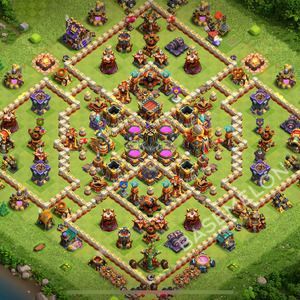 Aldea del Ayuntamiento Nivel 16 para Farming, Anti 3 Estrellas, Híbrido Diseño 2026, #3106