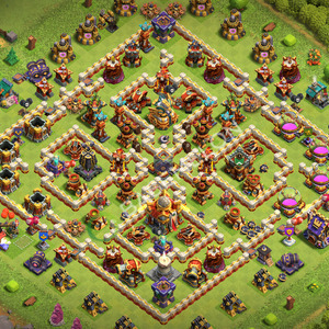 Aldea del Ayuntamiento Nivel 16 para Farming, Anti 3 Estrellas, Híbrido Diseño 2026, #3152