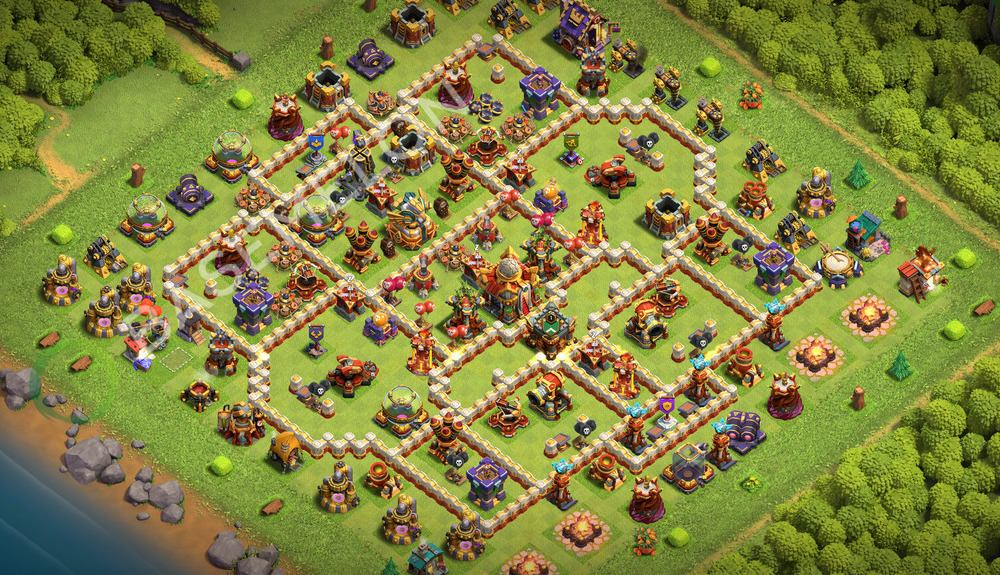 Town Hall Level 16 Trophy/Defense Base Design 2026, Legend League, Layout #3179