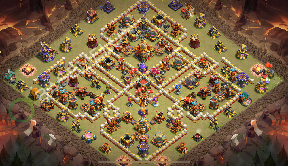 Town Hall Level 16 War Base Design 2026, Anti 2 Stars, Layout #3278
