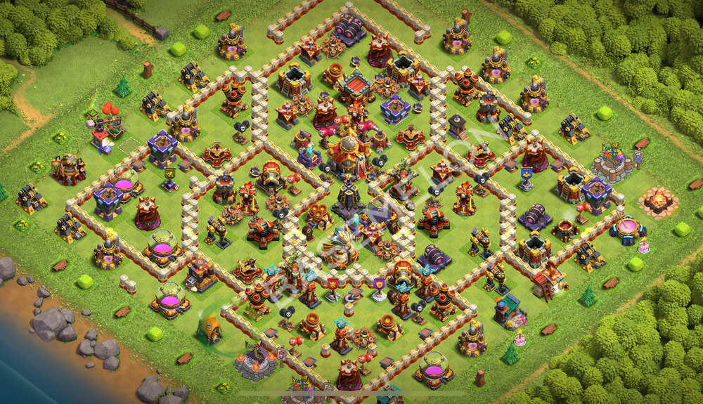 Town Hall Level 16 Trophy/Defense Base Design 2026, Layout #3297