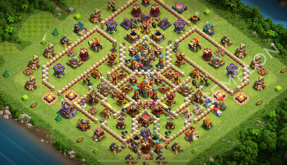 Town Hall Level 16 Trophy/Defense Base Design 2026, Anti 2 Stars, Anti Air, Layout #3325
