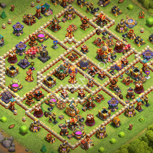 Town Hall Level 16 Farm Base Design 2026, Anti 3 Stars, Hybrid, Layout #3400