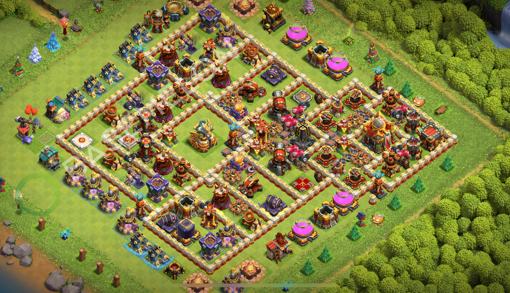 Town Hall Level 16 Trophy/Defense Base Design 2026, Layout #3402
