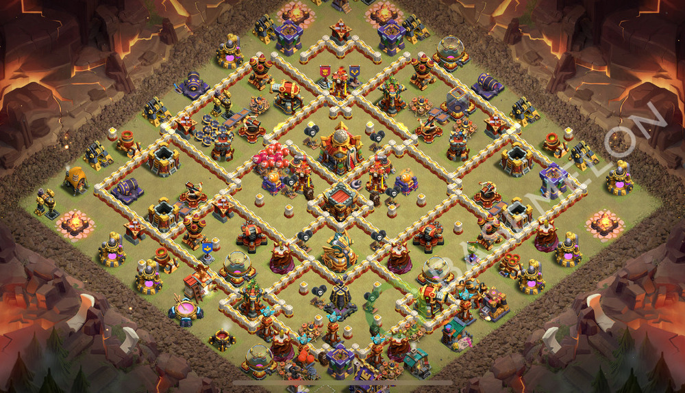 Town Hall Level 16 War Base Design 2026, Anti 3 Stars, Anti Everything, Layout #3460