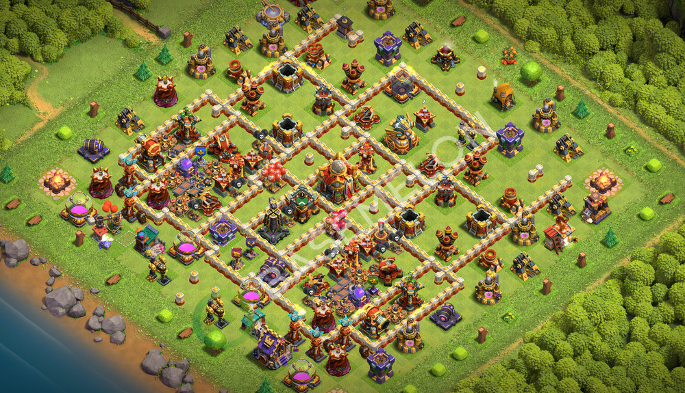 Town Hall Level 16 Trophy/Defense Base Design 2026, Anti 3 Stars, Anti Air, Layout #3562