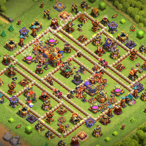 Town Hall Level 16 Trophy/Defense Base Design 2026, Max Levels, Hybrid, Layout #3582