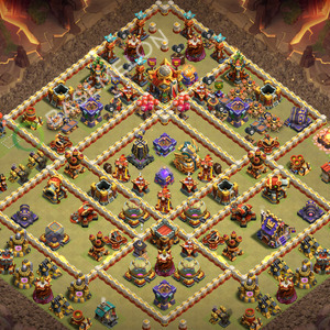 Hôtel de Ville Level 16 Guerre GDC Base  2026, Anti 3 Étoiles, Village #3613
