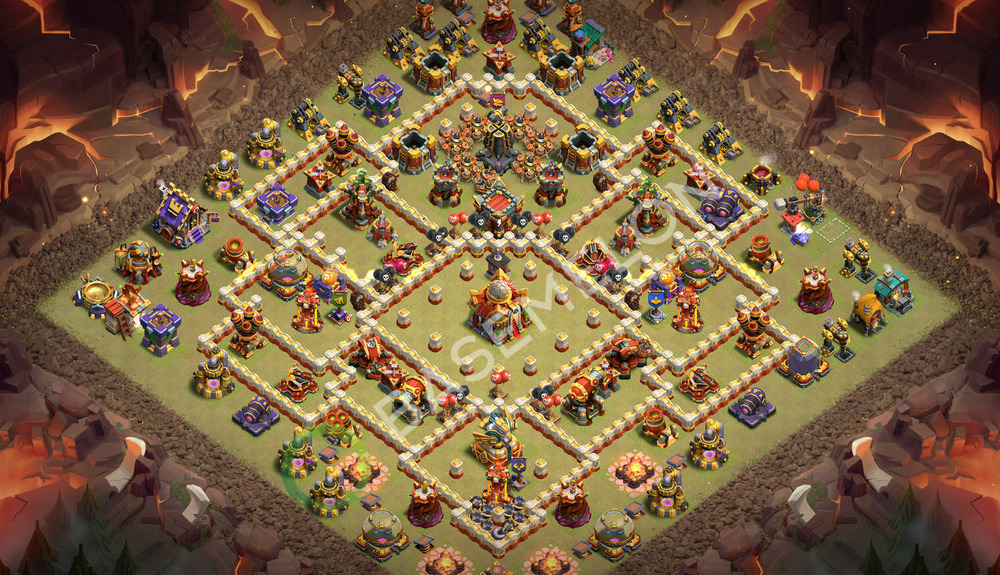 Hôtel de Ville Level 16 Guerre GDC Base  2026, Anti 2 Étoiles, Village #3625