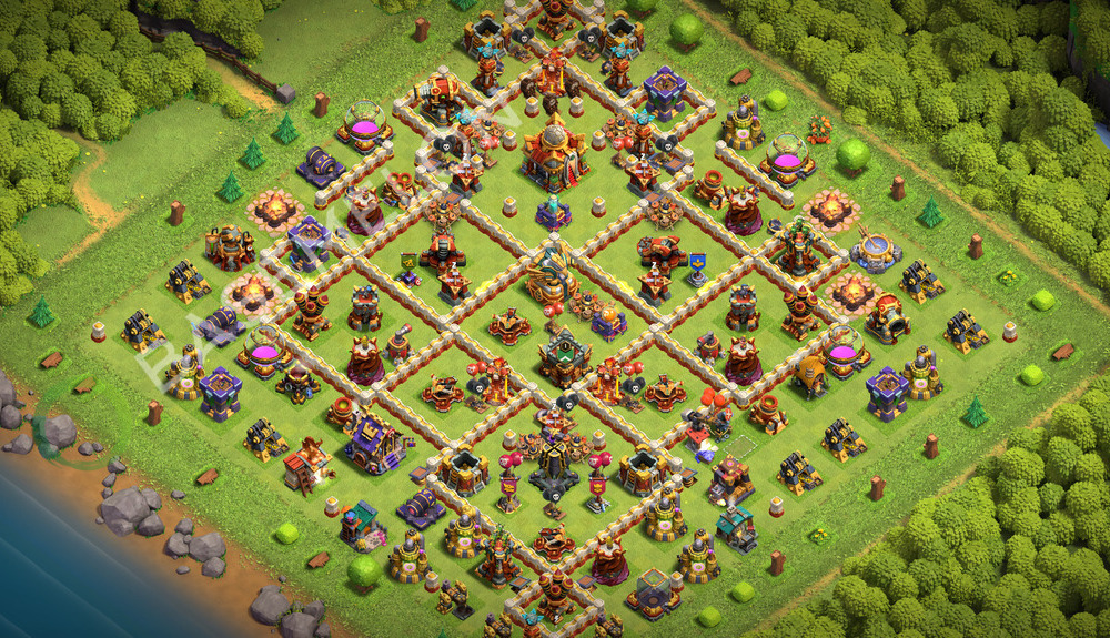 Town Hall Level 16 Trophy/Defense Base Design 2026, Anti 3 Stars, Anti Air, Layout #3667