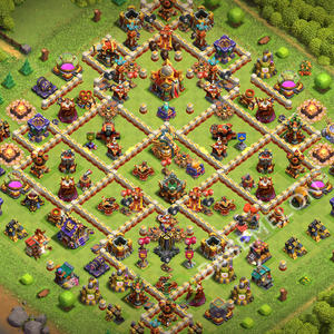 Town Hall Level 16 Trophy/Defense Base Design 2026, Anti 3 Stars, Anti Air, Layout #3667
