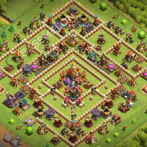 Town Hall Level 16 Trophy/Defense Base Design 2026, Anti 3 Stars, Layout #3683