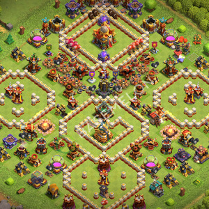 Town Hall Level 16 Trophy/Defense Base Design 2026, Anti 3 Stars, Layout #3708