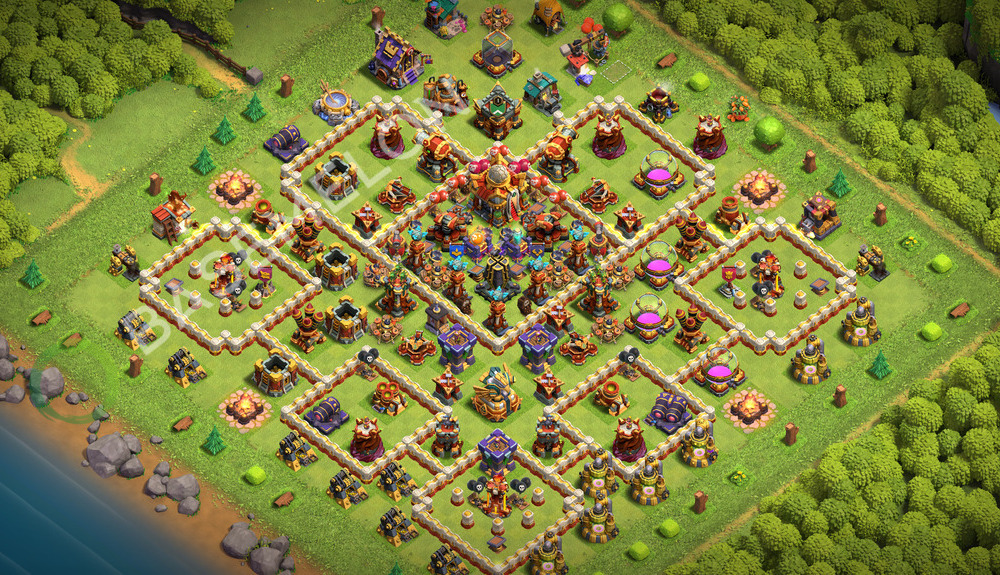 Town Hall Level 16 Trophy/Defense Base Design 2026, Anti 3 Stars, Anti Everything, Layout #3710