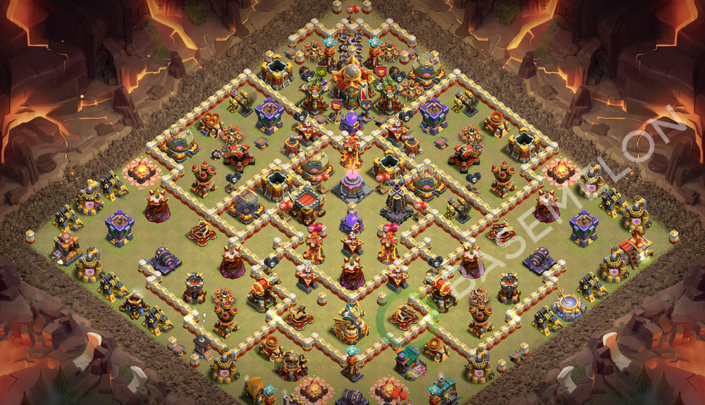 Town Hall Level 16 War Base Design 2026, Anti 2 Stars, Legend League, Layout #3749