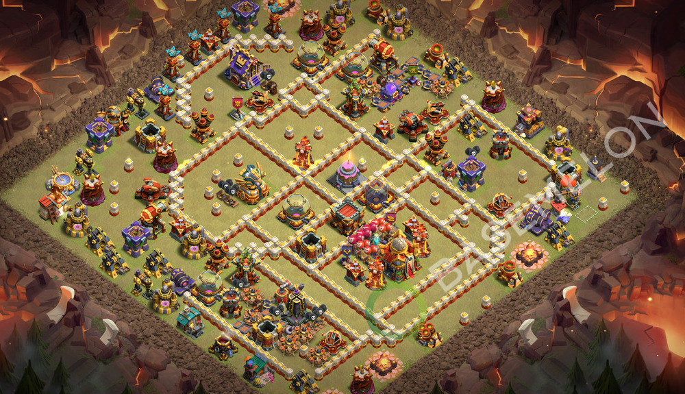 Town Hall Level 16 War Base Design 2026, Anti Everything, Layout #3786